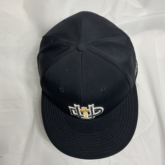 THE Game Pro Black Fitted Baseball Cap Dordt University Size 7-1/8 - Picture 5 of 7